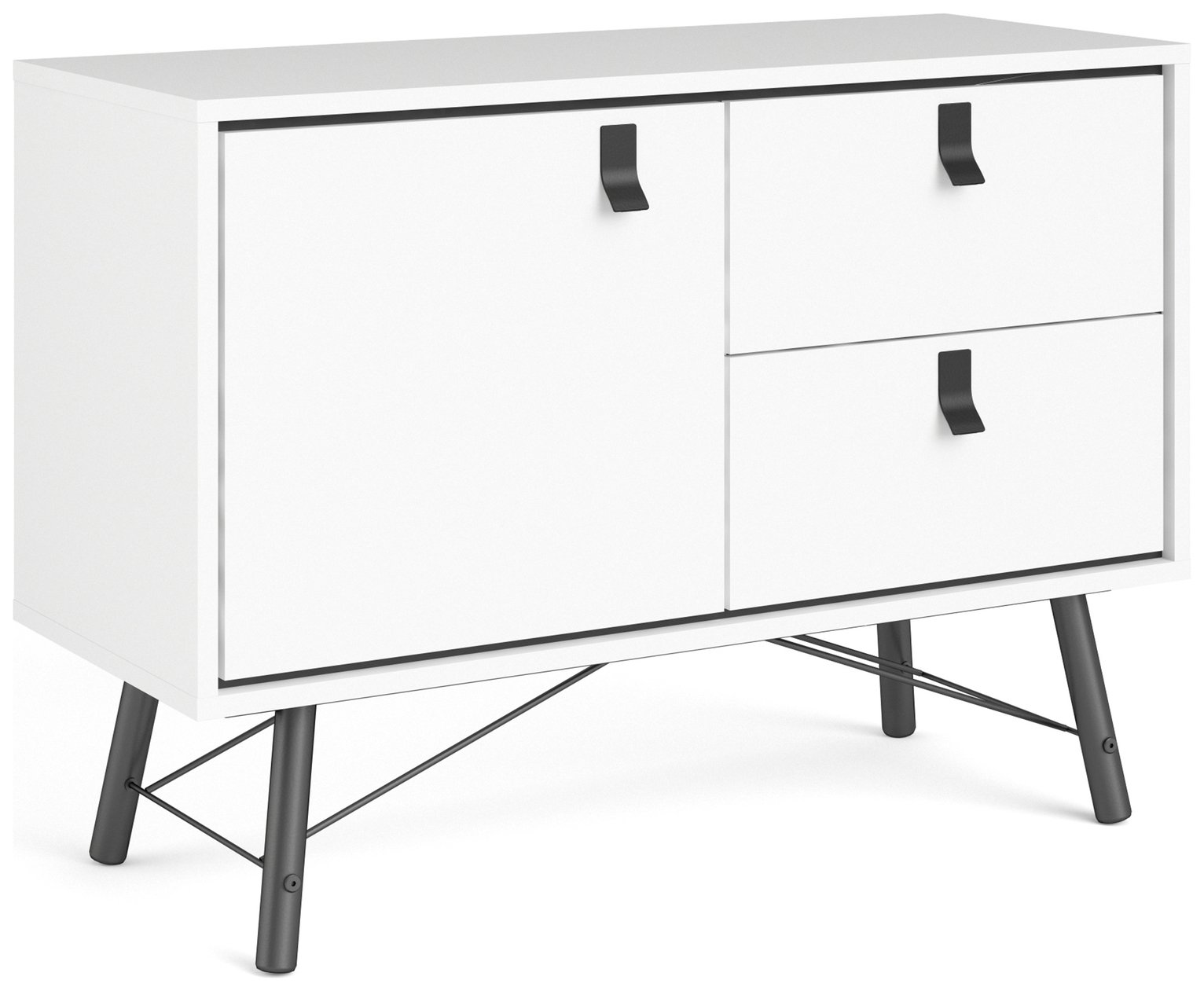 FTG Ry 1 Door 2 Drawer Sideboard - White