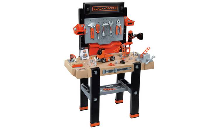  Smoby Black and Decker Kids Centre Workbench Pretend Play Toy  Workbench with Tools : Video Games