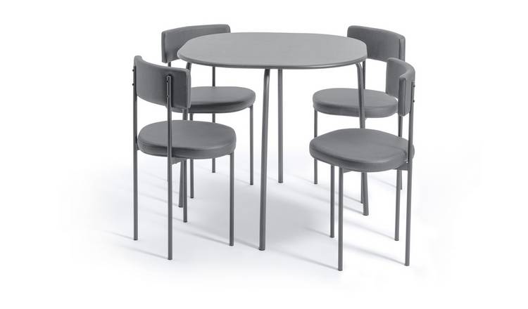 Grey table best sale and chairs argos