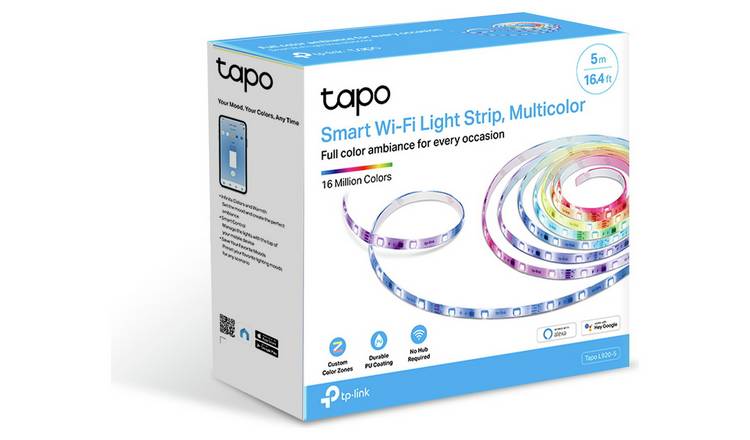 Buy TP-Link Tapo L920-5 Smart Wi-Fi Multicolor LED Light Strip | Smart  light strips | Argos