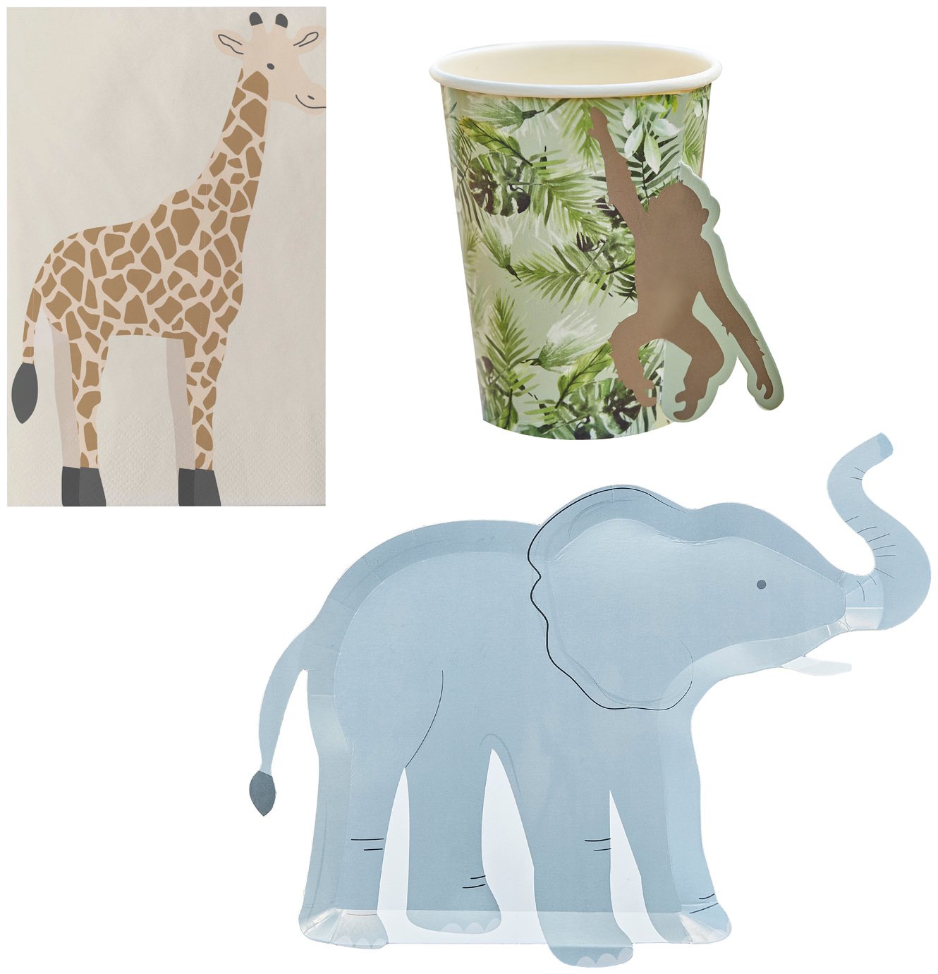 Ginger Ray Animal Birthday Party Tableware Pack