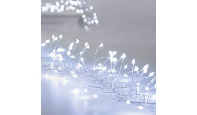 Premier Decorations White Garland Christmas Lights