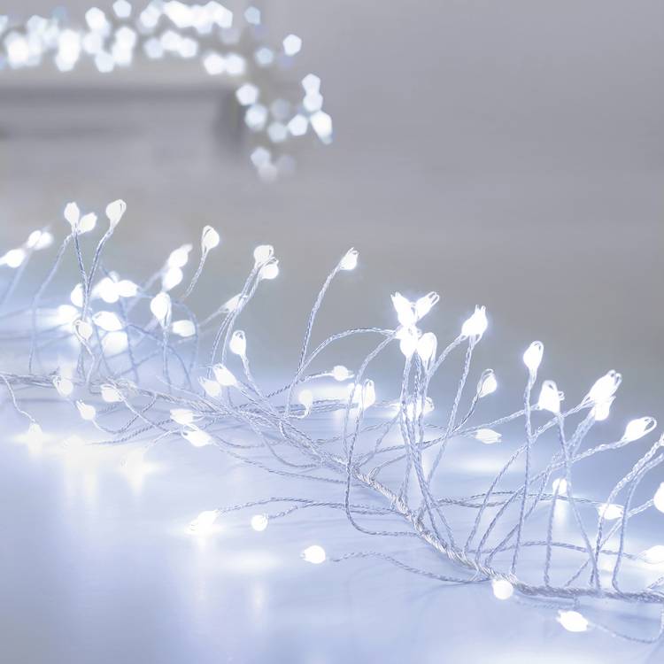 Premier Decorations White Garland Christmas Lights 0