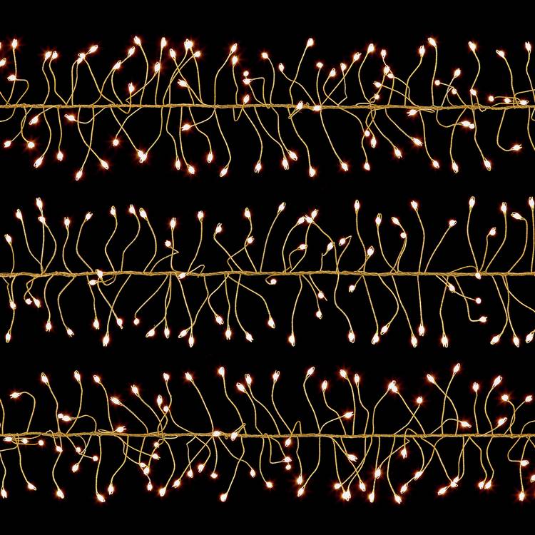 Premier Decorations Warm White Garland Christmas Lights 0