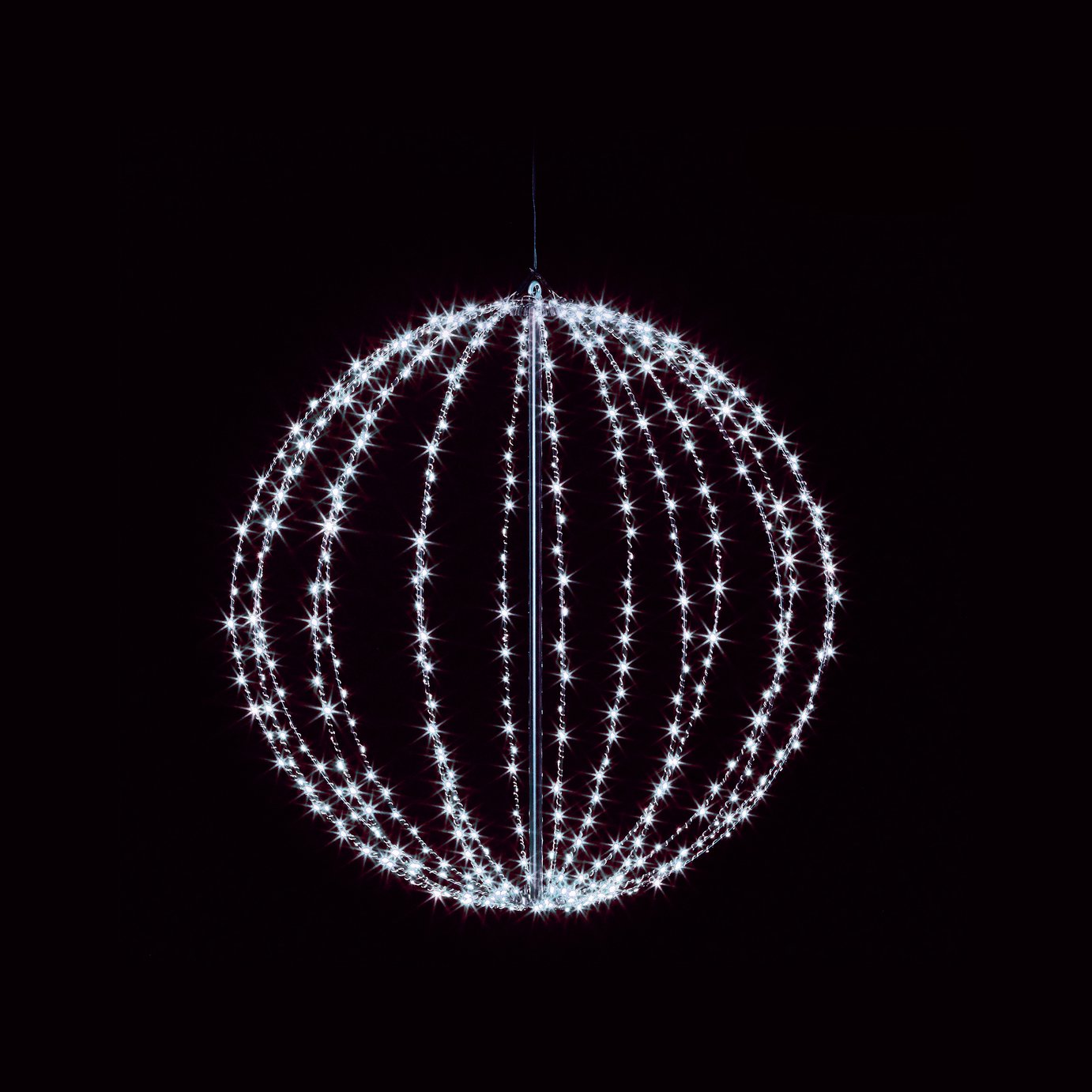 Premier Decorations White Metal Frame Ball Christmas Light