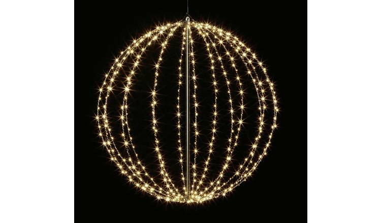 Premier Decorations 240 Warm White LED Christmas Ball Lights