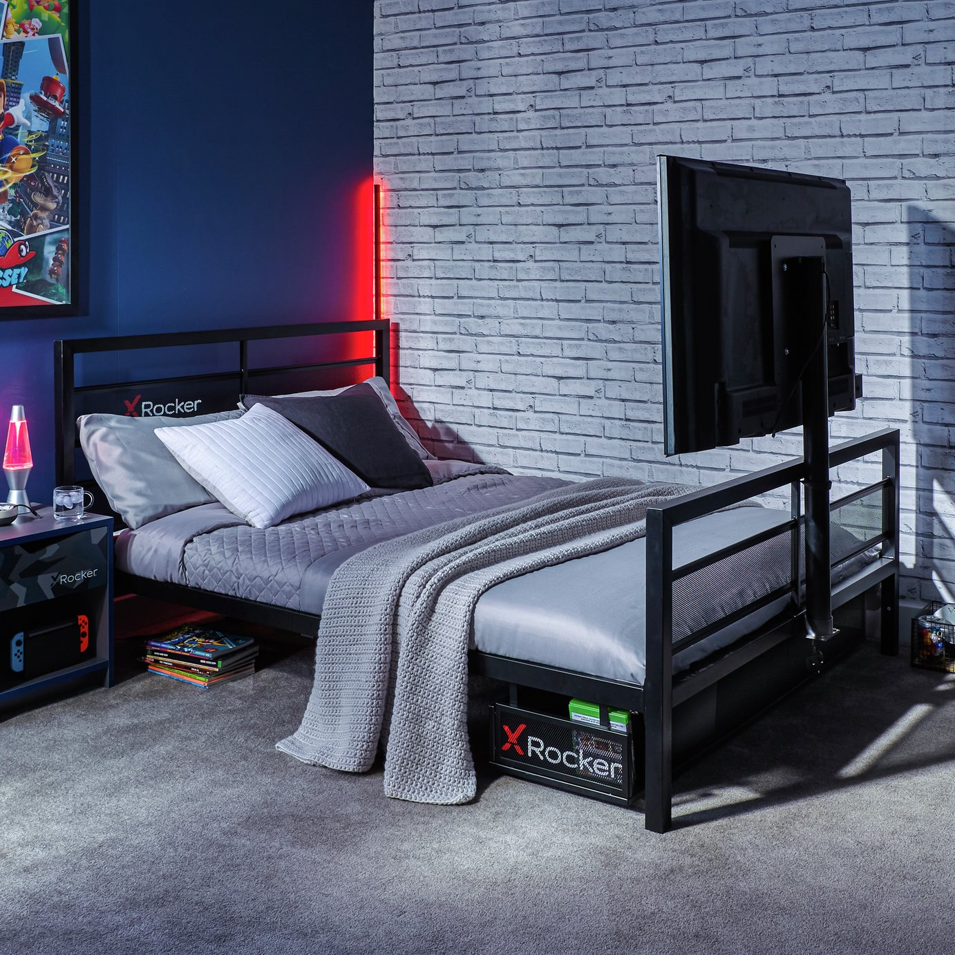 X Rocker Basecamp TV and Gaming Bed - Double