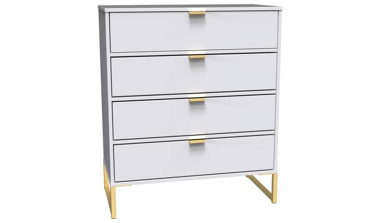 Messina 4 Drawer Chest - White