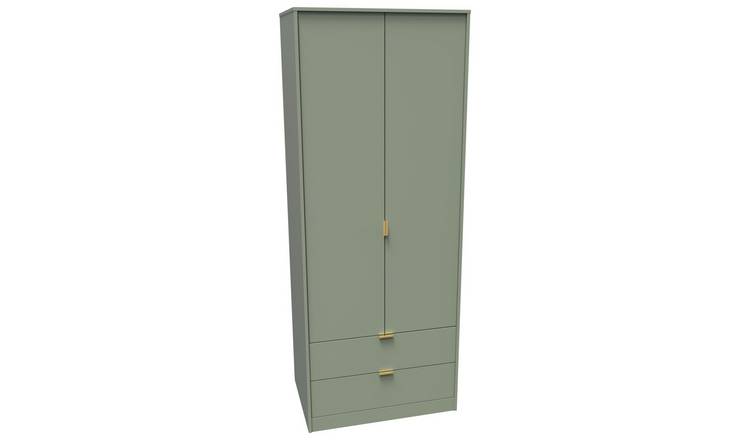 Messina 2 Door 2 Drawer Wardrobe - Green