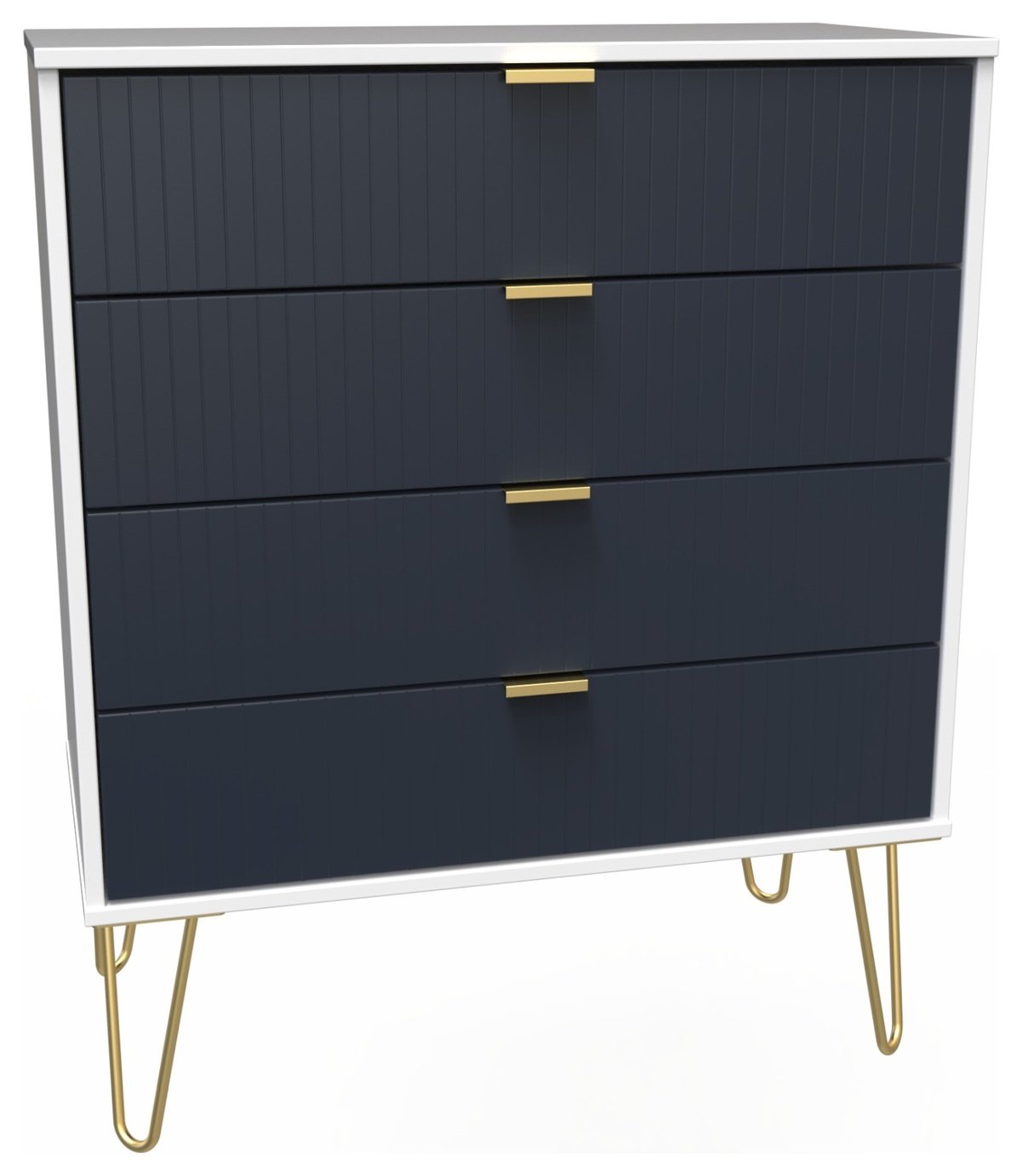 Galatina 4 Drawer Chest - Blue & White