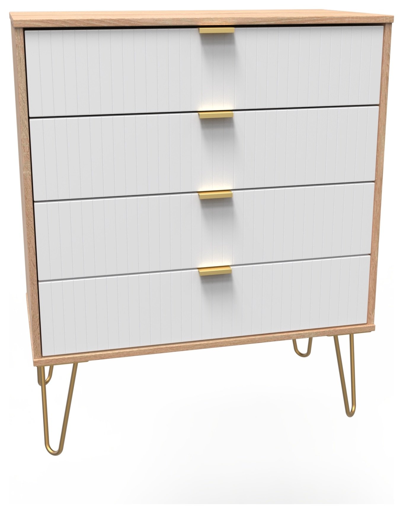 Galatina 4 Drawer Chest - White & Oak