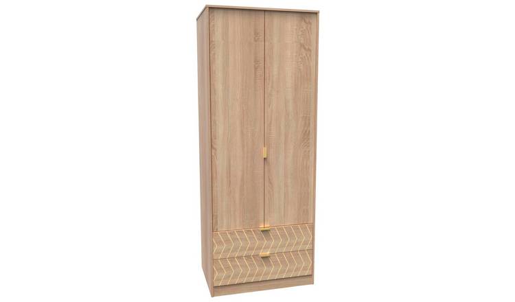 Tivoli 2 Door 2 Drawer Wardrobe - Oak