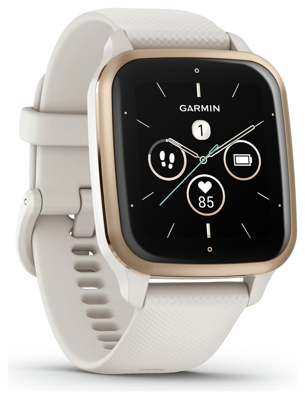 Garmin Venu Sq 2 Music Edition Smart Watch - Ivory/ Gold