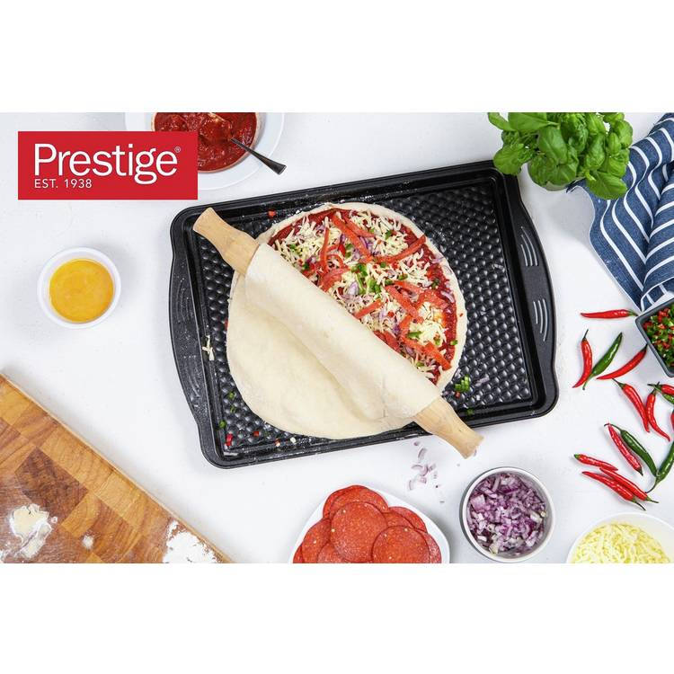 Prestige Aerolift 37 x 33cm Carbon Steel Pizza Tray 0