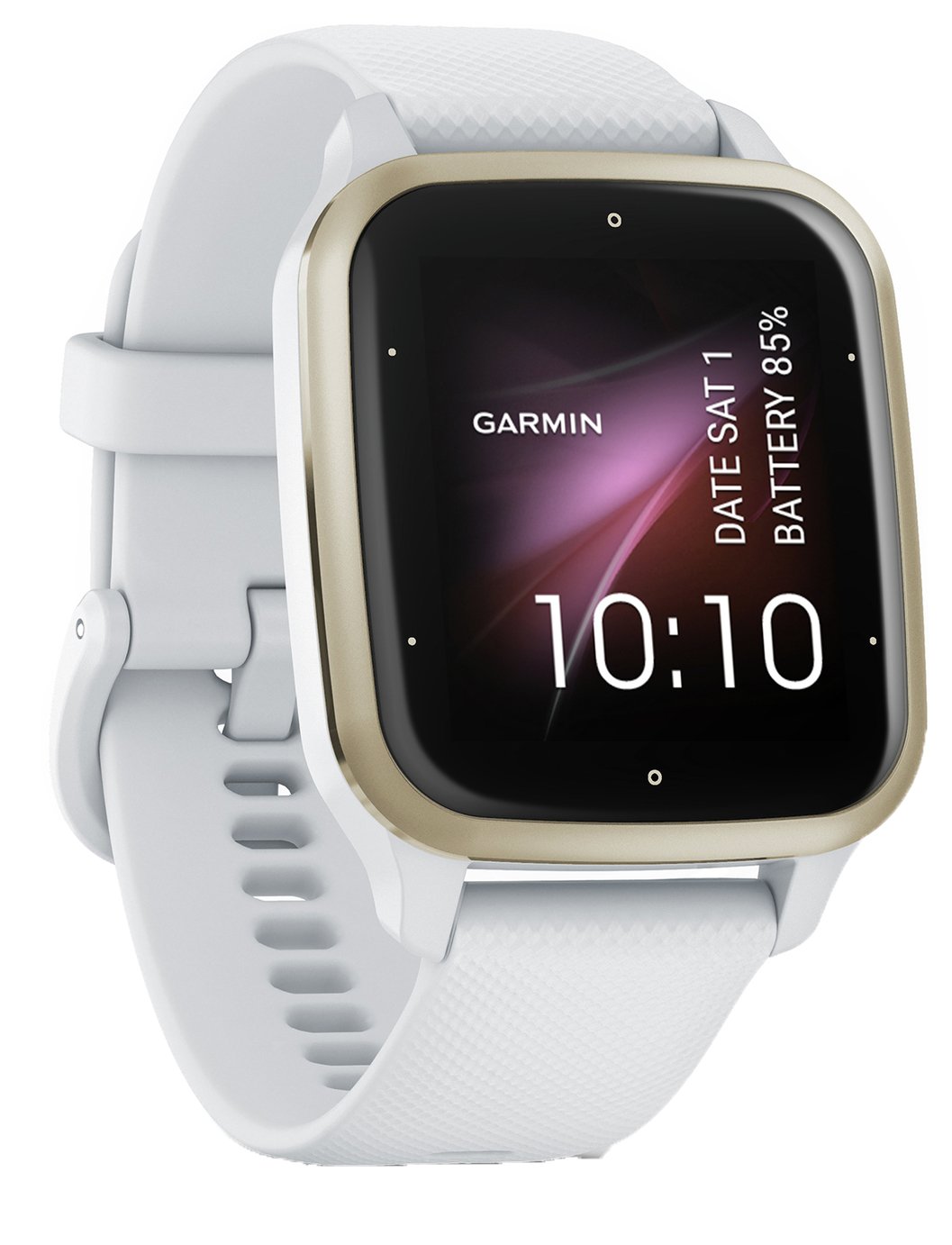 Garmin Venu Sq 2 Smart Watch – White/Cream Gold