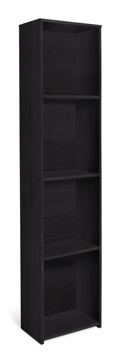 Argos Home Malibu Narrow Wood Effect Bookcase - Black