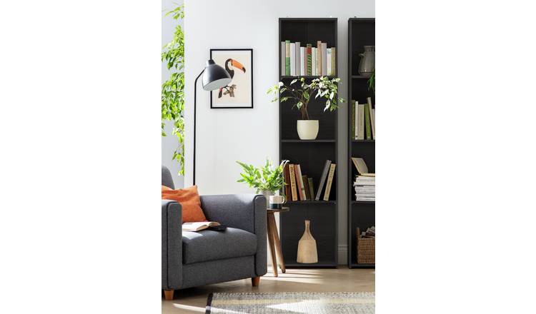 Argos Home Malibu Narrow Bookcase - Black