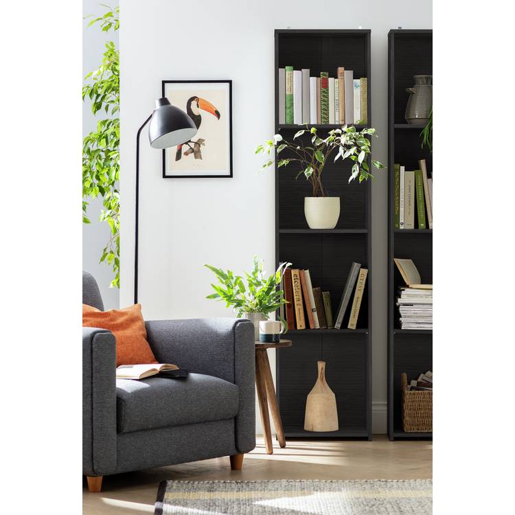Argos Home Malibu Narrow Bookcase - Black 0
