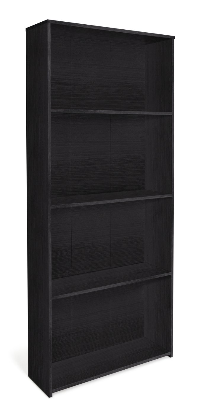 Argos Home Malibu Wide Wood Effect Bookcase - Black