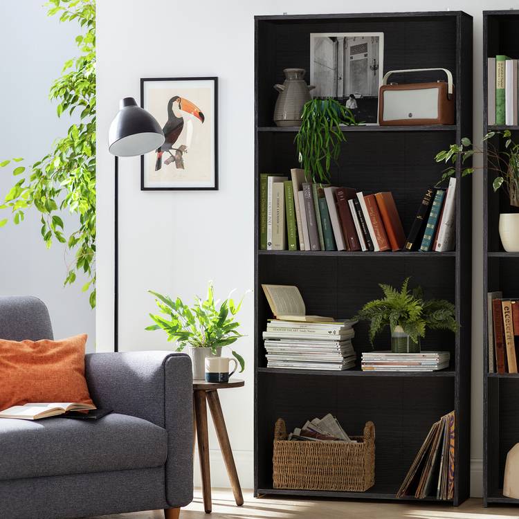 Argos Home Malibu Wide Bookcase - Black 0