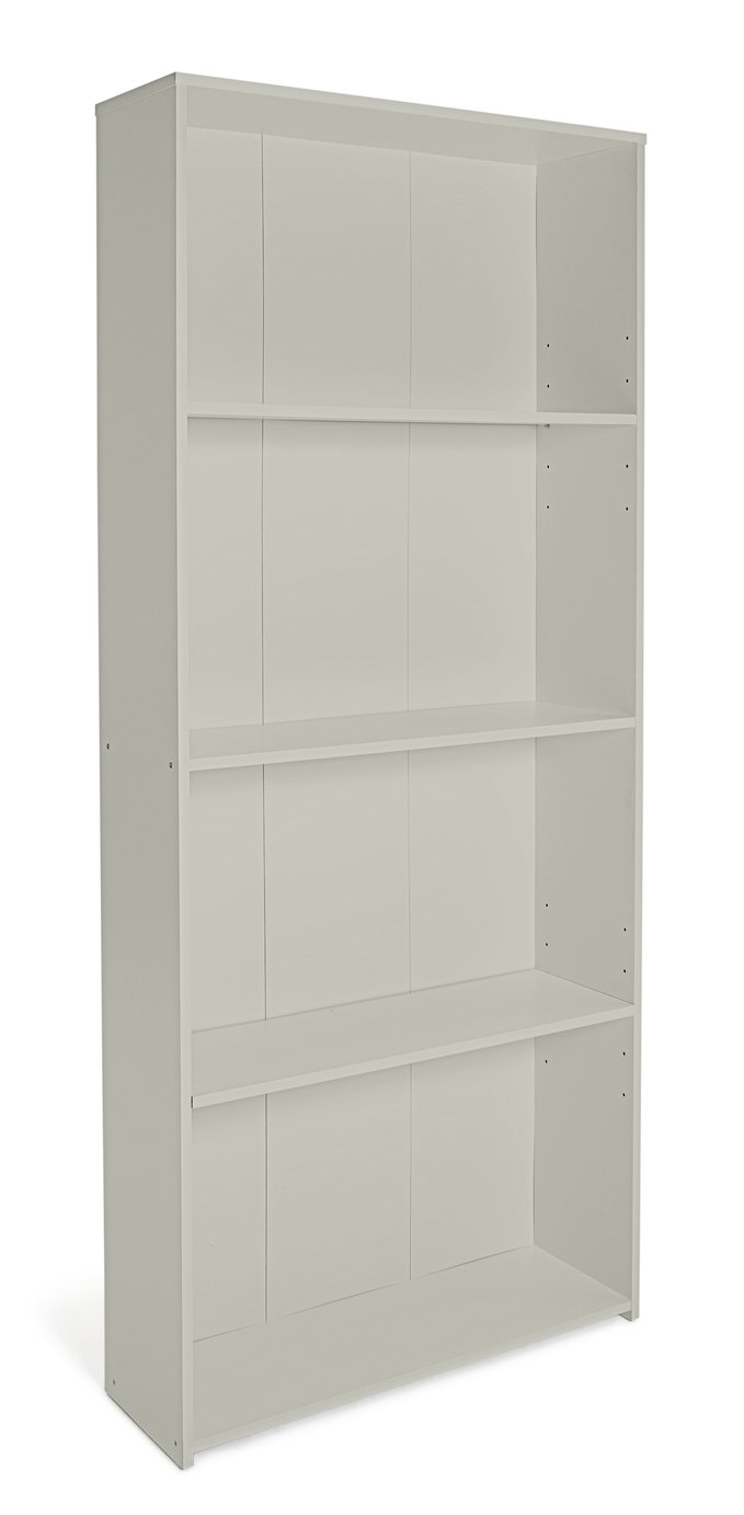 Argos Home Malibu Wide Wood Effect Bookcase - Grey