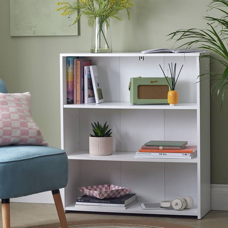 Argos Home Malibu Short Bookcase - White 0