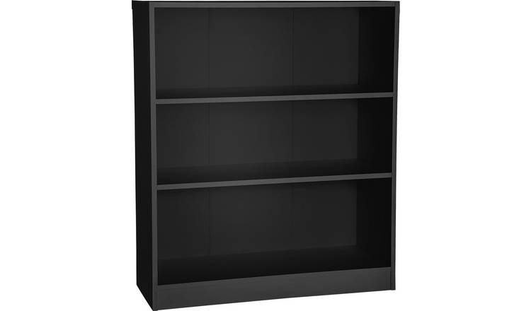 Argos Home Malibu Short Wood Effect Bookcase - Black