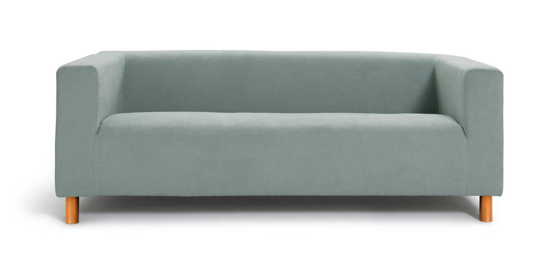 Habitat Moda Velvet 3 Seater Sofa - Duck Egg