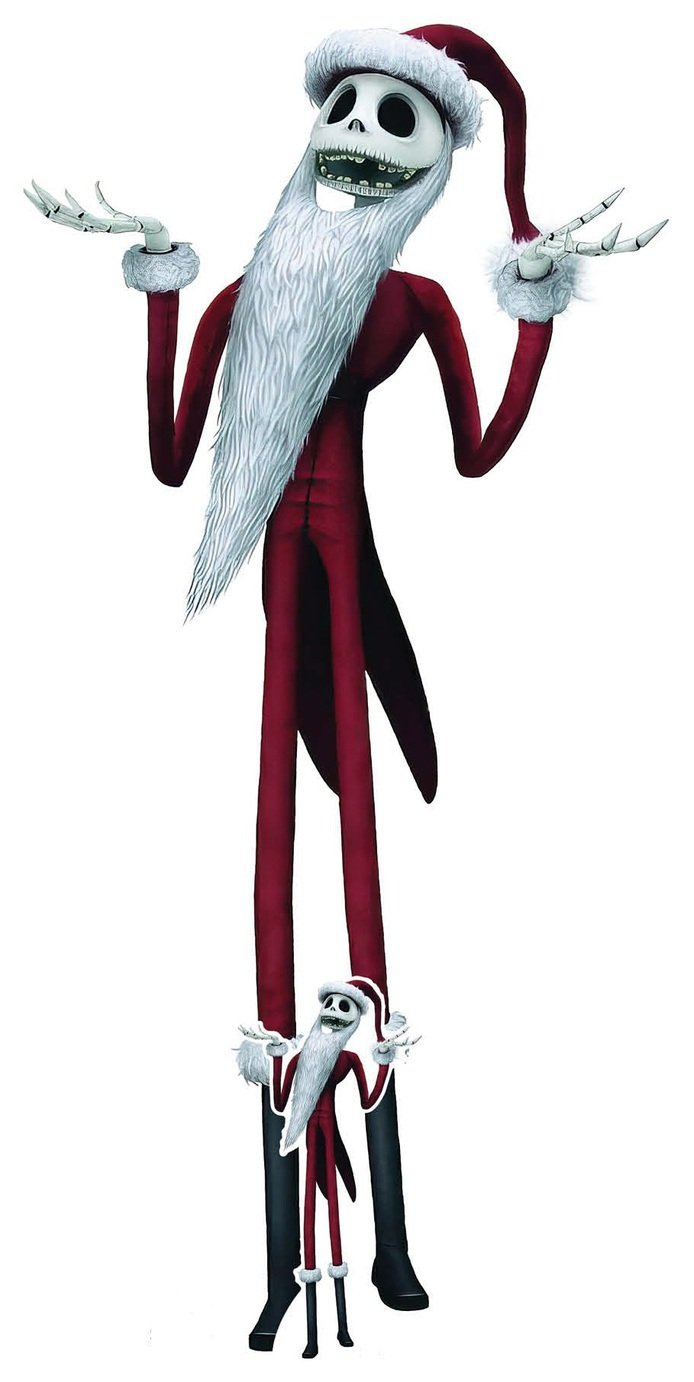 Disney Nightmare Before Christmas Santa Skellington Cutout