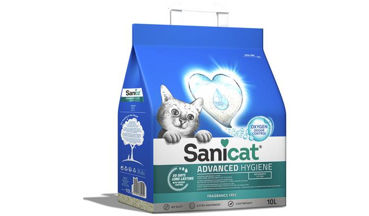 Buy Sanicat Advanced Hygiene Fragrance Free Cat Litter 10L Cat litter and litter trays Argos