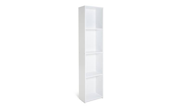 Argos Home Malibu Narrow Bookcase - White