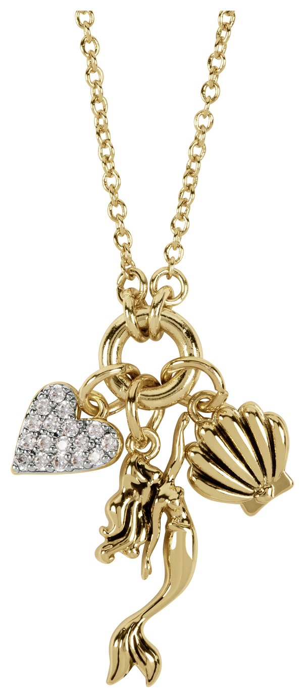 Disney's The Little Mermaid Seashell Necklace and Earrings Set