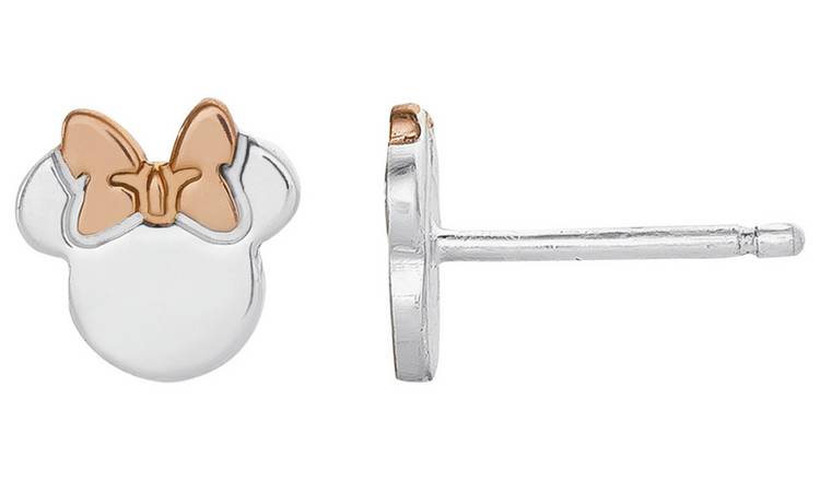 Disney Sterling Silver Minnie Mouse Stud Earrings