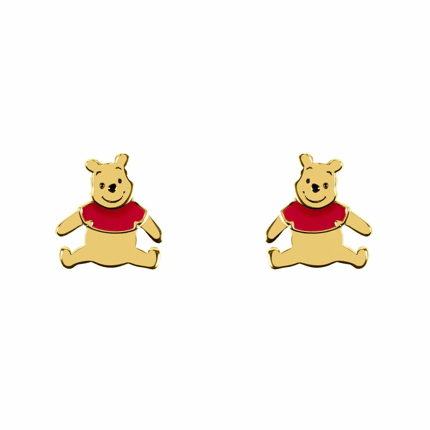 Disney Gold Plated Sterling Silver Pooh Stud Earrings
