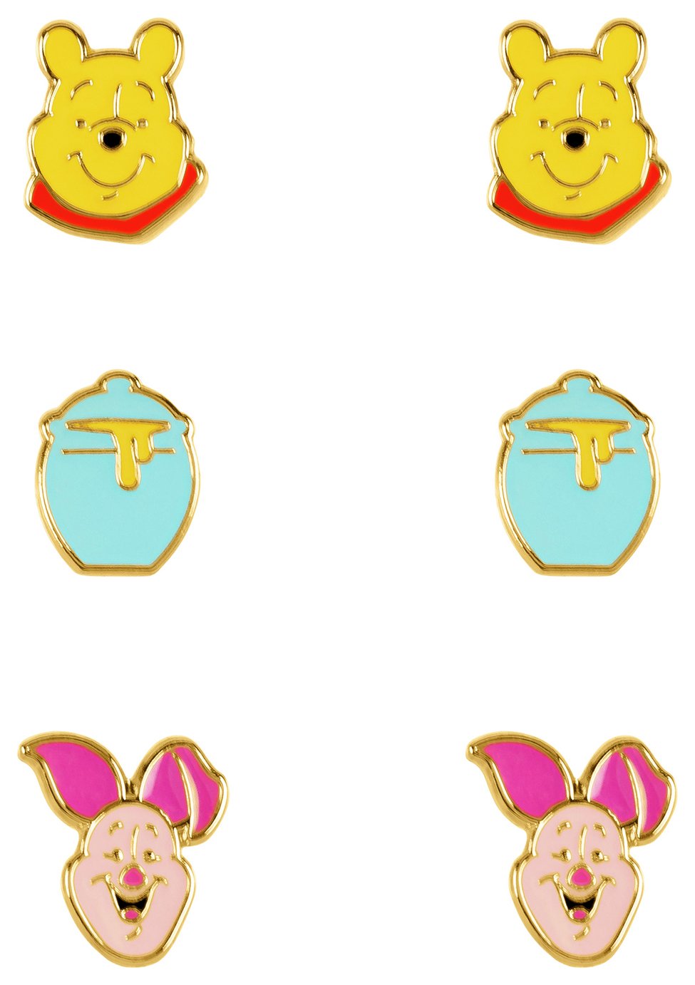 Disney Winnie The Pooh Stud Earrings Set of 3