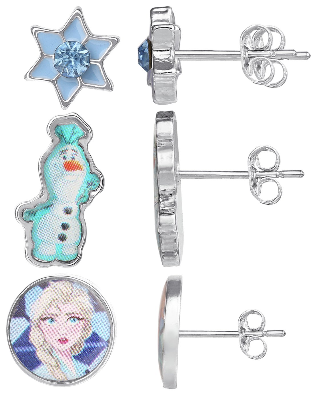 Disney Silver Coloured Frozen 2 Stud Earrings Set of 3