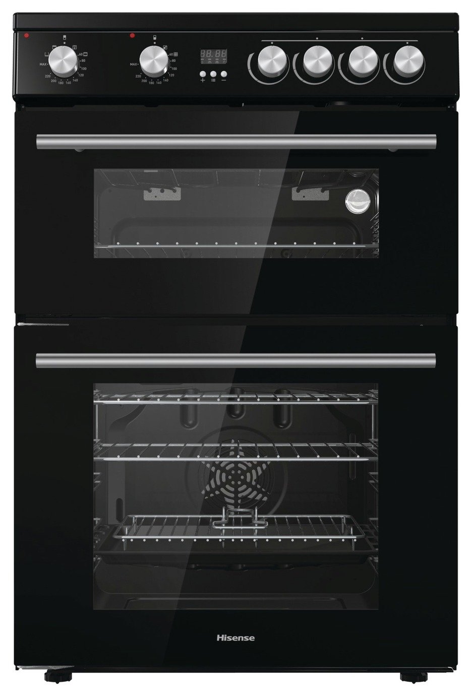 Hisense HDE3211BBUK 60cm Double Oven Electric Cooker -Black