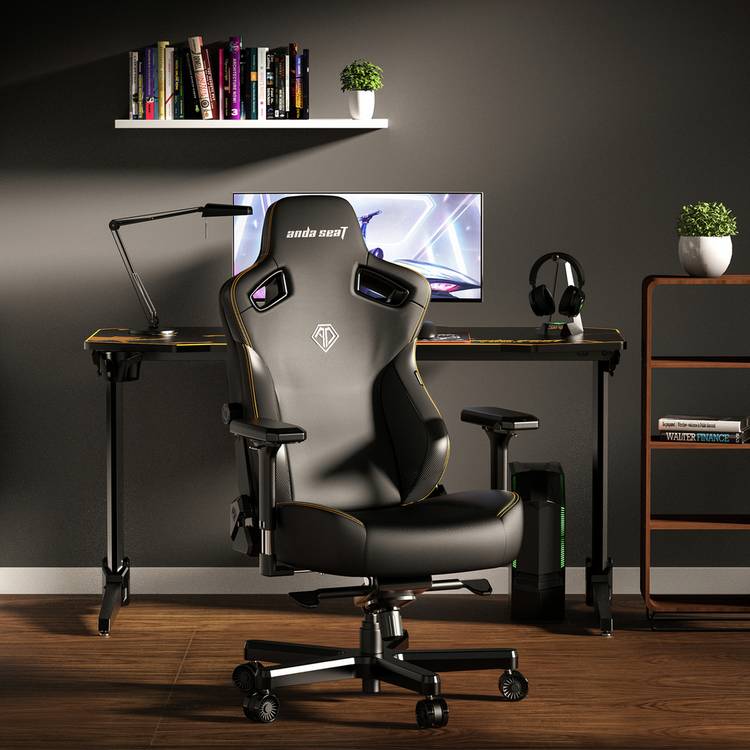 Anda Seat Kaiser PVC Office Gaming Chair - Black 0