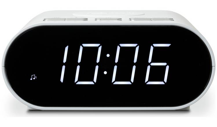 Buy Roberts Ortus Charge FM Clock Radio - White | Radios and clock ...