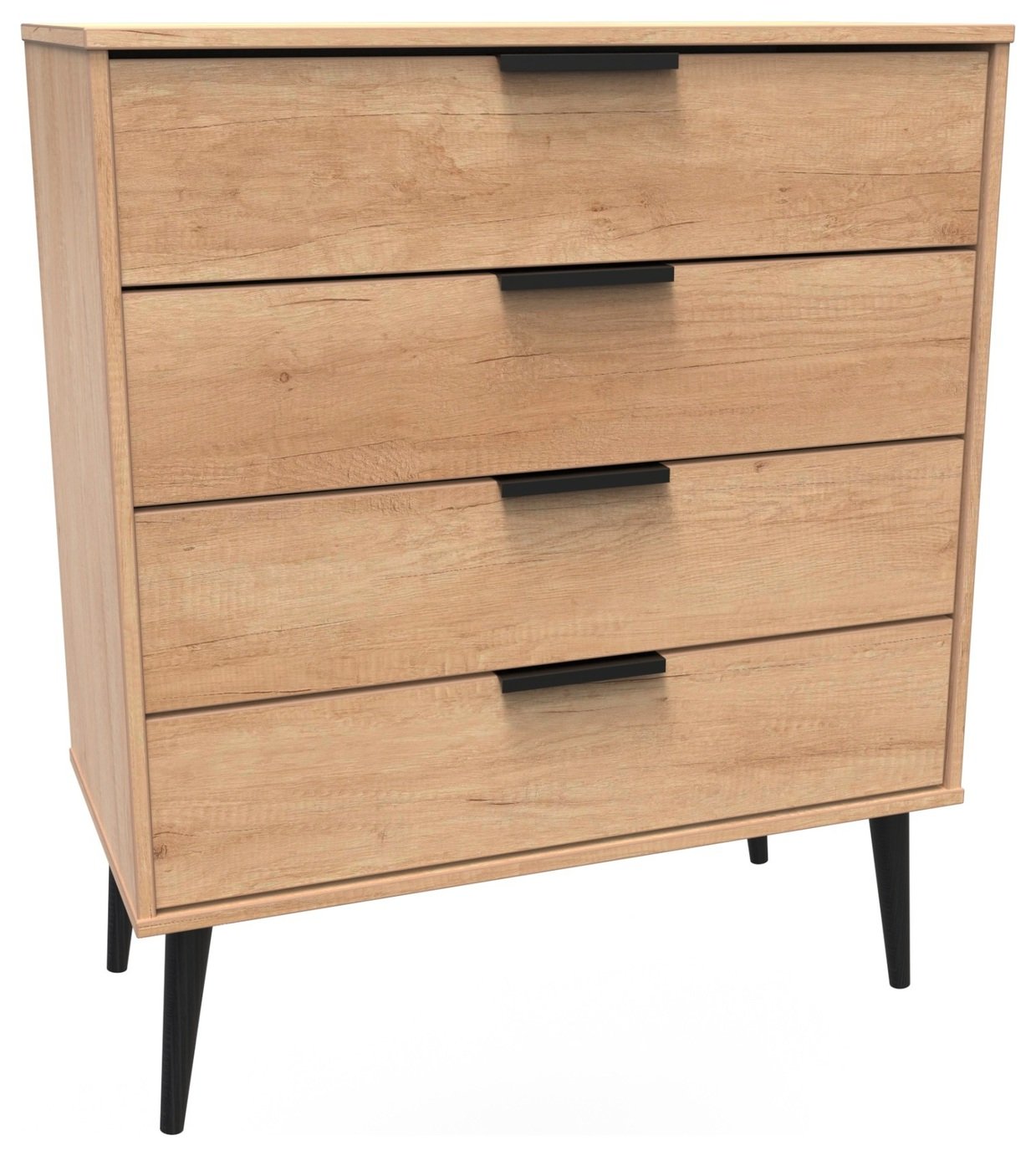 Bergen 4 Drawer Chest - Oak Effect 