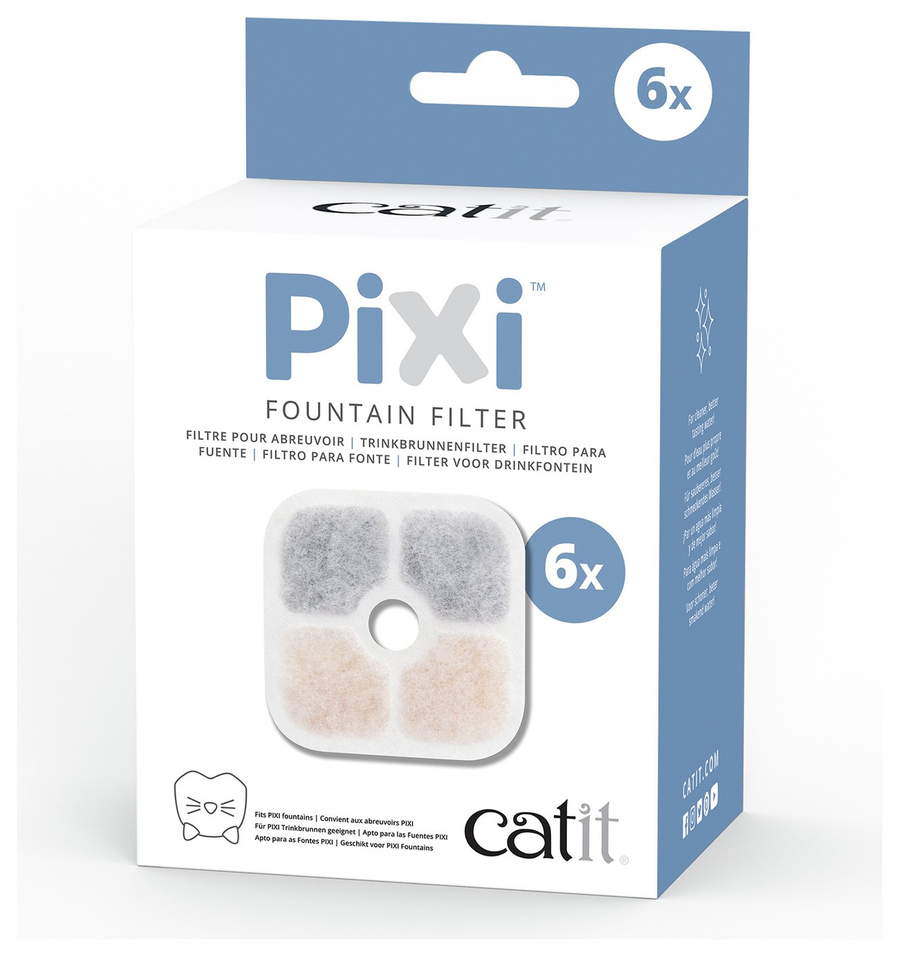 Catit PIXI Fountain Filter Cartridges 6 Pack