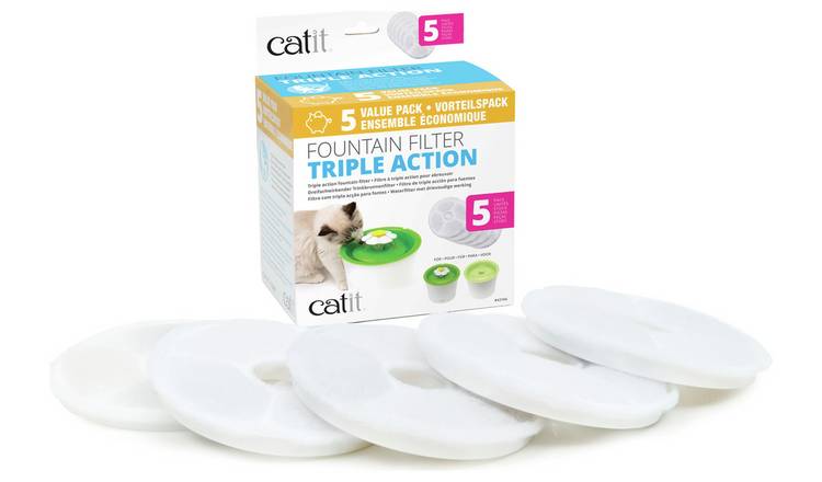 Buy Catit Flower Fountain Filter Cartridge 5 Pack Cat bowls and feeders Argos