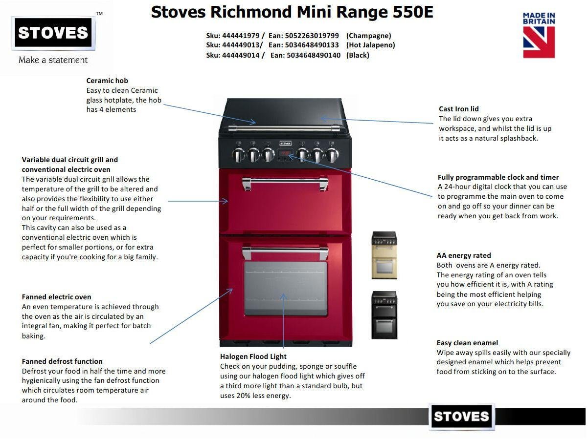 Stoves Richmond 550E 55cm MiniRange Electric Cooker Reviews