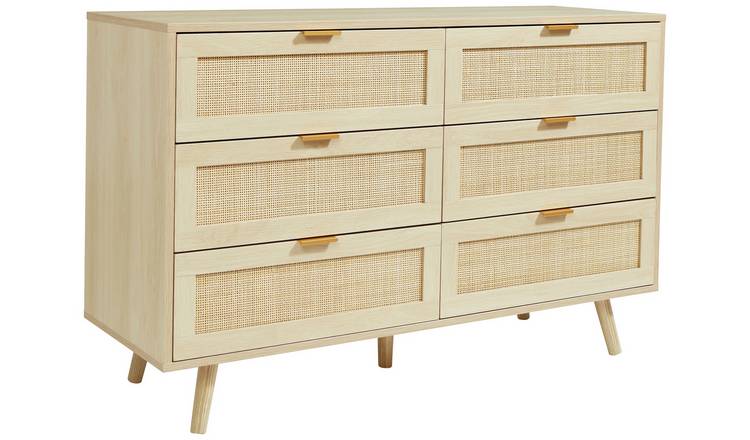 Wooden 6 drawer chest deals of drawers