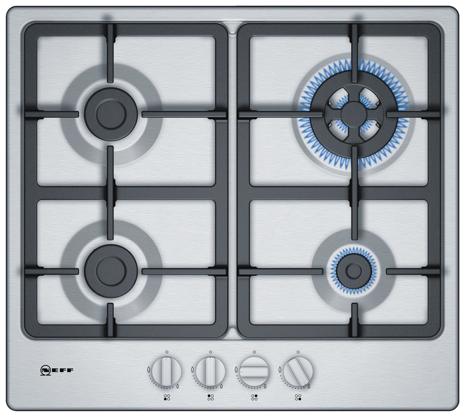 Neff N50 T26BB59N0 Cast Iron Gas Hob - Stainless Steel
