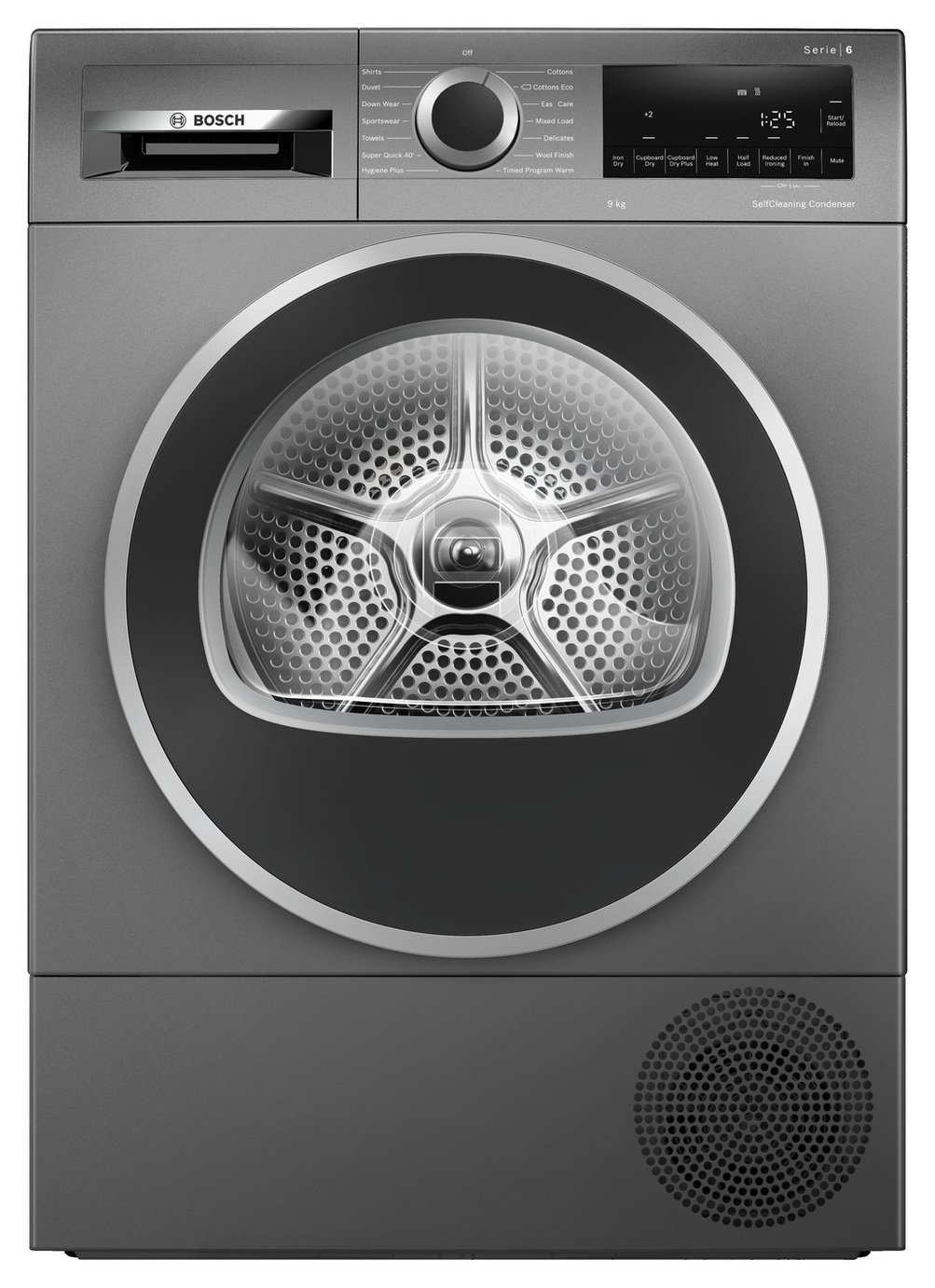 Bosch WQG245R9GB 9KG Heat Pump Tumble Dryer - Graphite