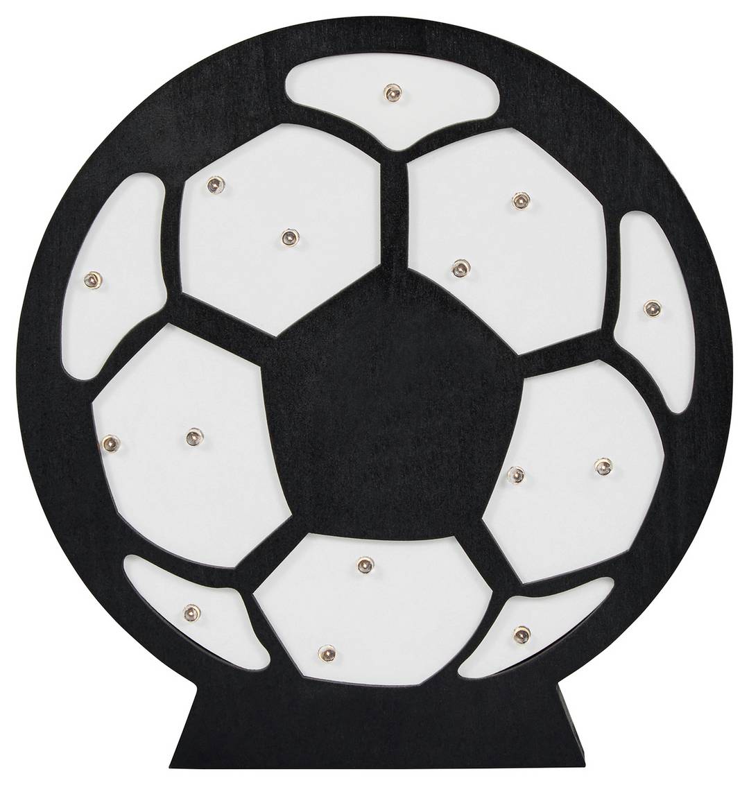 Glow Kids Wooden Football Table Light - Black & White
