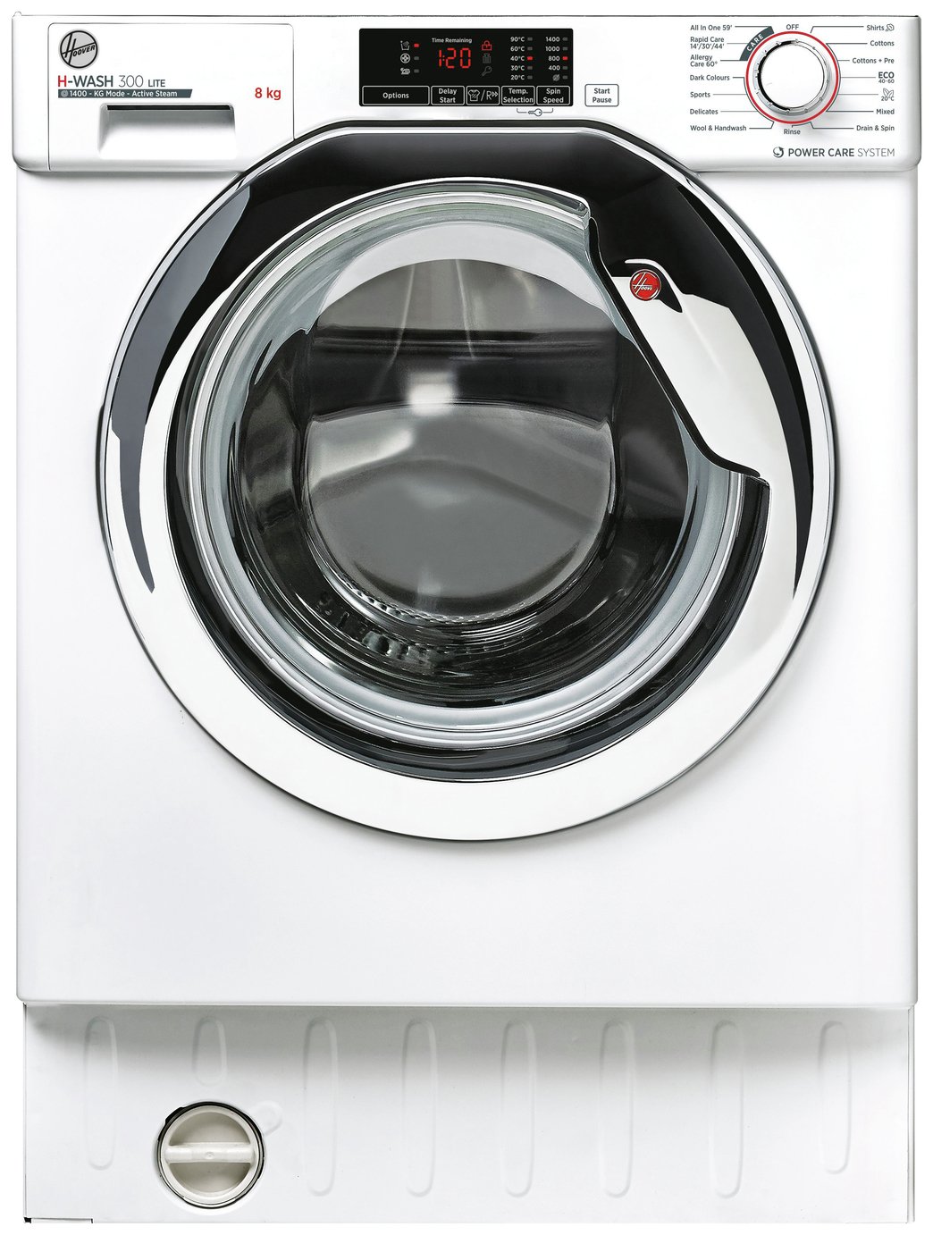 Hoover HBWS 48D1ACE 8KG Integrated Washing Machine - White