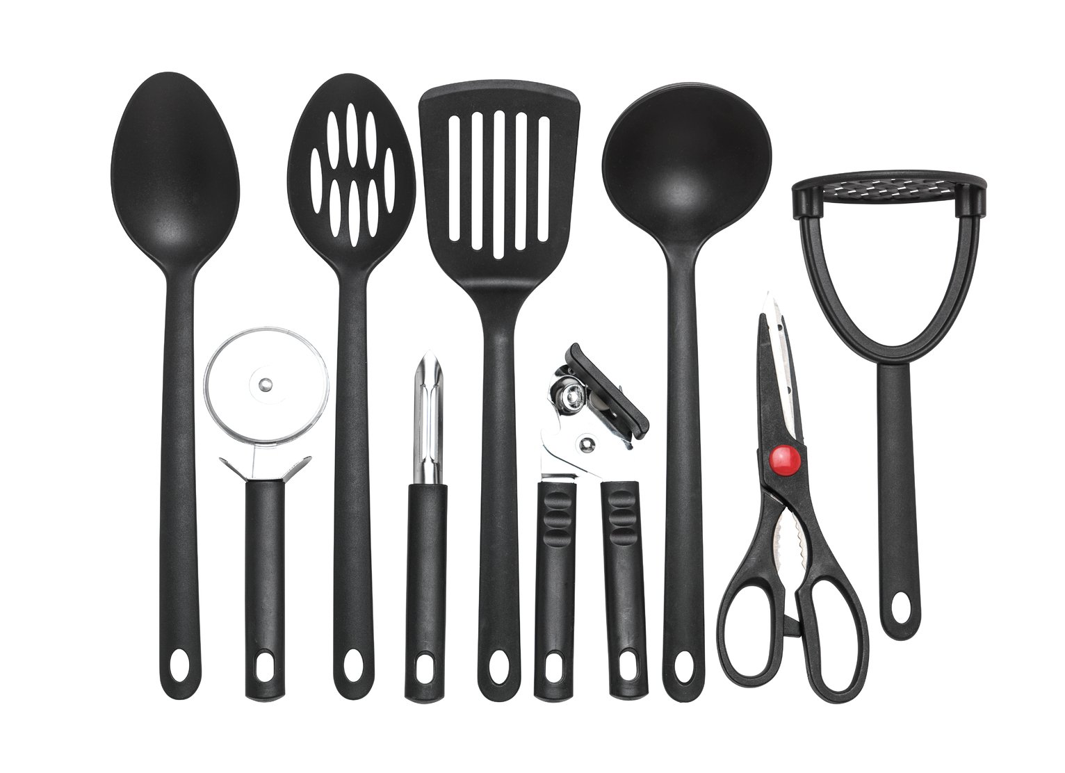 Argos Home 9 piece Suregrip Kitchen Utensil Set - Black