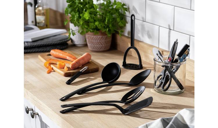Argos Home 9 piece Suregrip Kitchen Utensil Set - Black